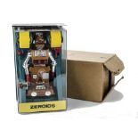 Ideal Toys Zobor Of The Mighty Zeroids, plastic motorized robot in original plastic case with