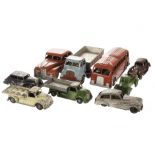 Diecast Clockwork Toys, including early Pocketoy Sunbeam Talbot, brown body, diecast hubs, white