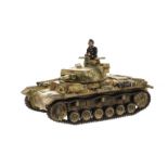 King & Country German Forces WSS134 Panzer Mk III with Commander, VG, (2),