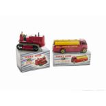 A Dinky Toys 991 A.E.C Tanker "Shell", 963 Blaw Knox Heavy Tractor, in original boxes, E, boxes