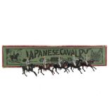 Britains set 135 Japanese Cavalry, VG, pre WW1 version in VG Whisstock box,  box lid with 1 split