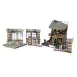 King & Country scenery, SP58 The Corner Flower Shop, AH1A, 1B and 1C building facades on bases,
