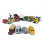 Dinky Toy Commercials, including Morris 'Capstan' Van, Bedford Kodak Van, Austin Wagon, maroon body,