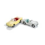 Tri-ang Spot-On unboxed Sports Cars; Triumph TR3 in grey  with turquoise seats and Renault Floride