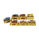 Dublo Dinky Toys, 062 Singer Roadster, 065 Morris Pick-Up, 067 Austin Taxi, 068 Royal Mail Van,