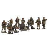King & Country German forces WSS50 (4), WSS49 (4), WSS42 (4), G-VG, gun F, (12) 1 figure with