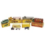 Dublo Dinky Toys, 076 Lansing Bagnall Tractor & Trailer, 069 Massey Harris Ferguson Tractor, 066