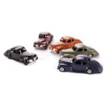 Dinky Toys 39f Studebaker State Commander, five examples, all fully repainted and restored, maroon