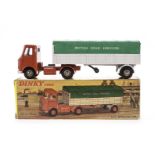 A Dinky Toys 914 A.E.C Articulated Lorry, red cab, white back, British Road Services green plastic