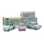 Tri-ang Spot-On small boxed Cars: 119 Meadows Frisky in lilac with grey roof, picture and club