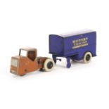 A Pre-War Dinky Toys 33a & 33d Mechanical Horse & 'Hornby Trains' Trailer Van, red Mechanical Horse,