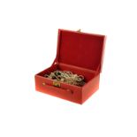 A collection of costume jewellery and boxes, including a Tunbridge Ware jewellery box, other