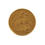 A Victorian full sovereign, the Old Head gold coin dated 1893, F-VF