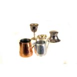 A selection of silver plated items, to include a captain's inkwell, bon bon dish, a pair of dishes