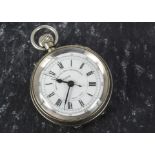 Two Victorian open faced pocket watches, one silver, by J.G Graves, case dated Chester 1899, and