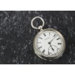 A late 19th century open faced pocket watch by A.W.W Co, the movement marked Waltham Mass, outer