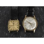 An Omega gentleman’s dress watch, together with a 9ct gold Garrard automatic gentleman’s