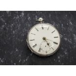 An early Victorian silver open faced pocket watch by John Jones, 338 Strand, case dated London 1849,