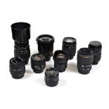 Various Nikon Mount Lenses: quantity of various Nikon mount lenses including Sigma High-Speed f/1.