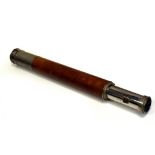 Canadian Kodak Company Naval Telescope, Leather bound nickle plated single draw telescope