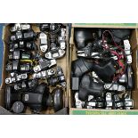 Reflex Cameras: a quantity of various Slr cameras and bodies including Nikon and Pentax examples and