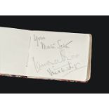 Autographs: Vintage album including Laurence Olivier And Vivien Leigh, Flora Robson, Diana