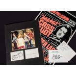 Mama and the Papas / Autographs: two paper sheets signed by Denny Doherty and Michelle Phillips