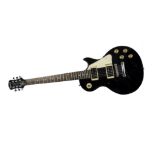 Electric Guitar: Epiphone Les Paul 100 serial number SJ06067146 Ebony finish, in good condition,