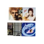 David Bowie: nine albums Pin Ups, Rise and Fall Of Ziggy Stardust (lyric inner), Space Oddity (