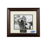 Alex Guinness / Autograph: Framed and glazed black and white print from the film Bridge Over The