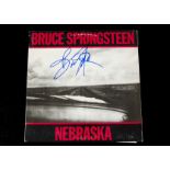 Bruce Springsteen: US 12" LP "Nebraska" boldly signed to the front cover in blue pen by Bruce,