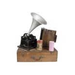 Edison phonograph: an Edison Gem, Model B No. 265389, with Model C reproducer and modern aluminium