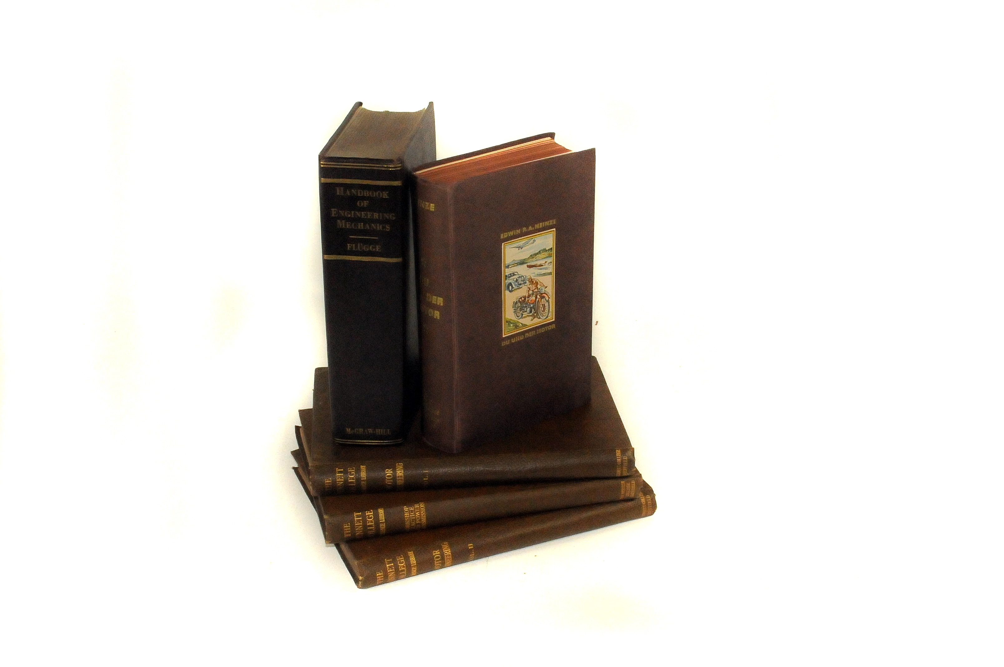 Motor Engineering - Bennett College Library: Edition in 3 Volumes c1910, A rare early treatise fully