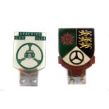 Lancashire Motor Club and Spalding Motor Club: Two member’s car badges c1950s, decorative enamel