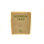 Minerva, An original sales brochure c1933: model range including 18 & 21 HP Saloons, 28 HP