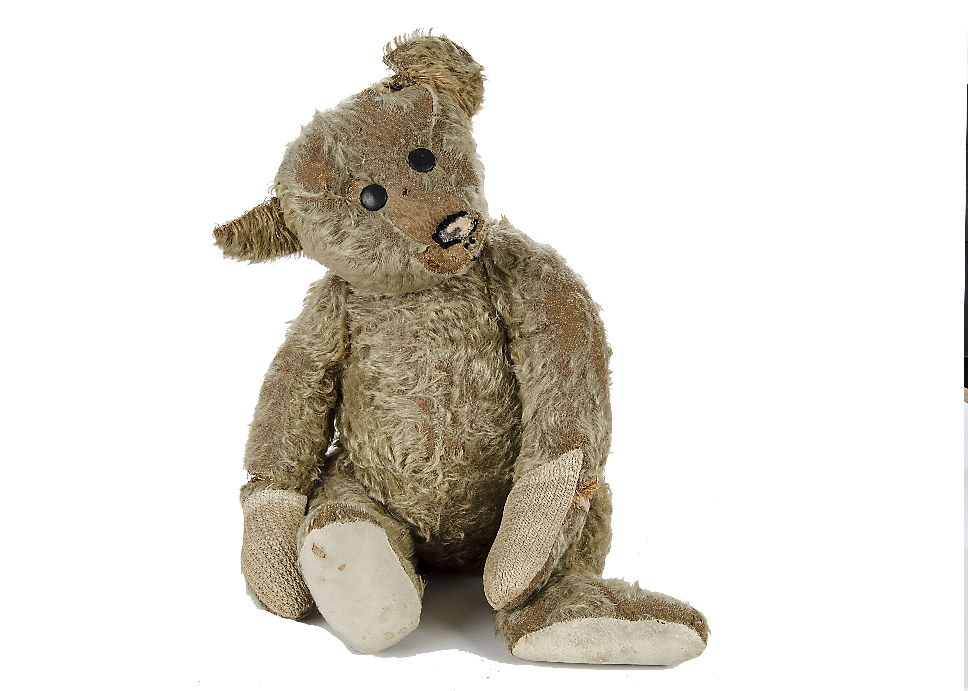 An early German Teddy Bear, circa 1908, the childhood bear of Dorothy Fraser, possibly Strunz, - Image 2 of 2