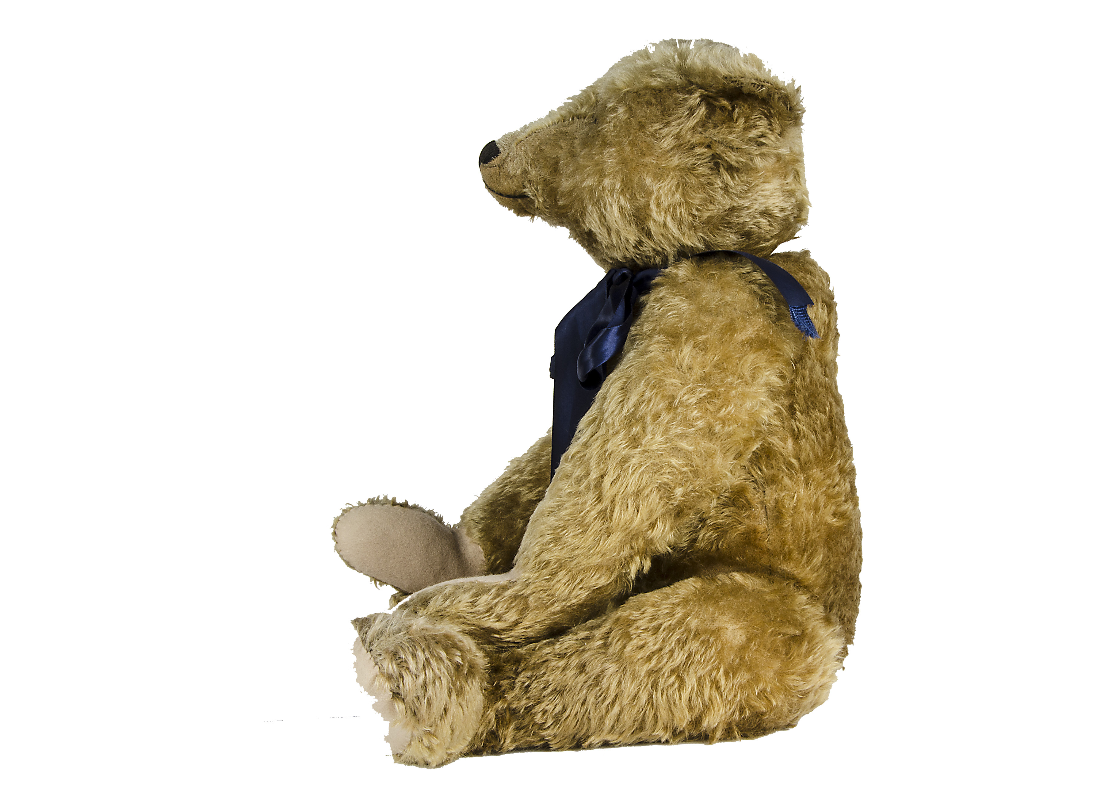 A large early Steiff Teddy Bear, circa 1910, with dark blonde mohair, black boot button eyes, - Image 3 of 5