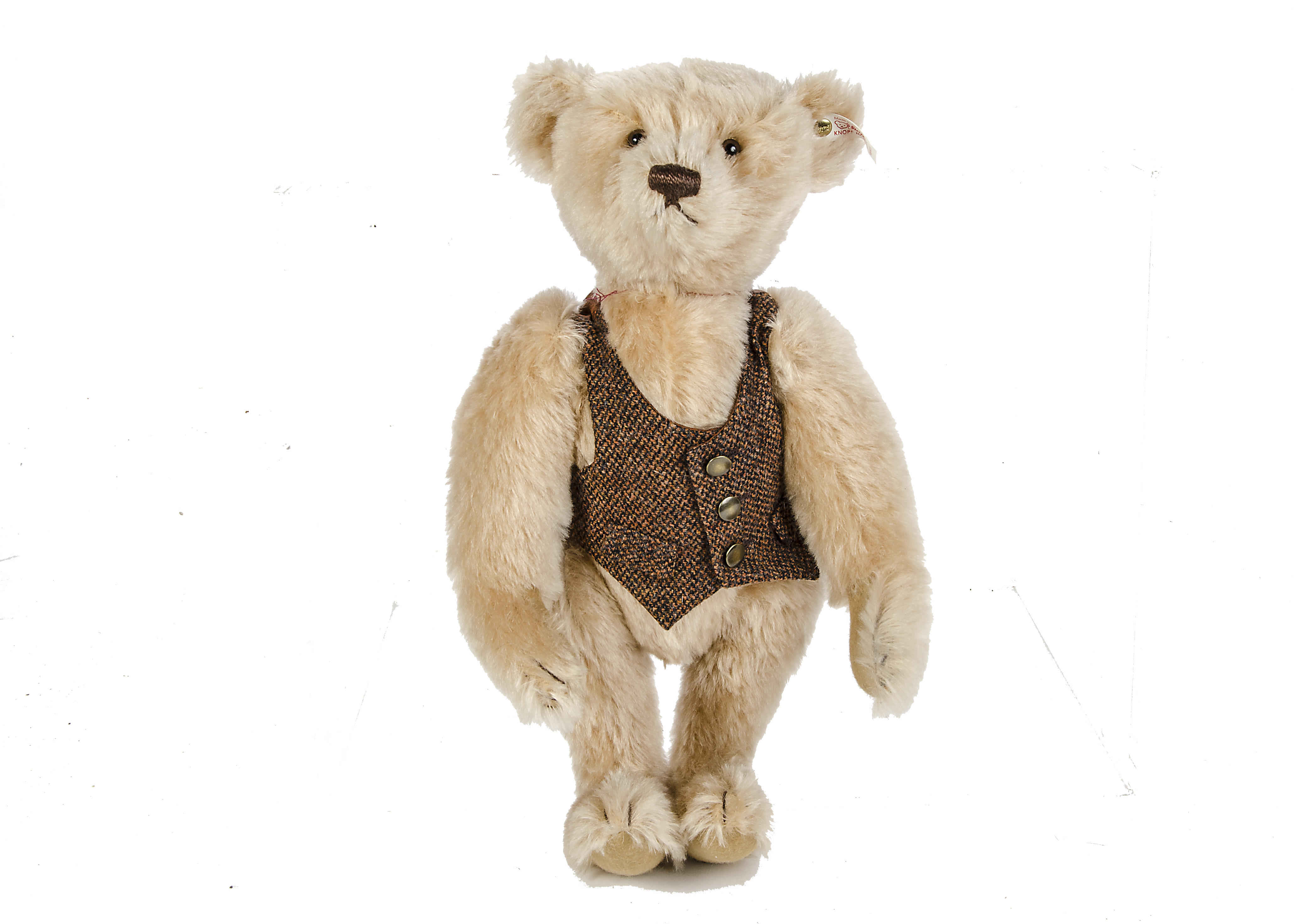 A Steiff British Collector’s blonde 43 Teddy Bear, 844 of 3000, in original box with certificate,