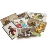 A quantity of good Teddy Bear postcards: including five featuring Steiff Teddy Bears; two Raphael
