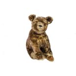 A rare Jopi brown - tipped mohair bear on all fours, 1930s, with golden mohair with brown tipping,