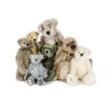 Seven Dean’s Limited Edition Teddy Bears: comprising Greengrass - 11in. (28cm.) high, Wimsey, Rex,