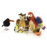 Steiff post - war Birds: a Lora parrot with multicoloured mohair, rubber beak and chest tag - 4¾