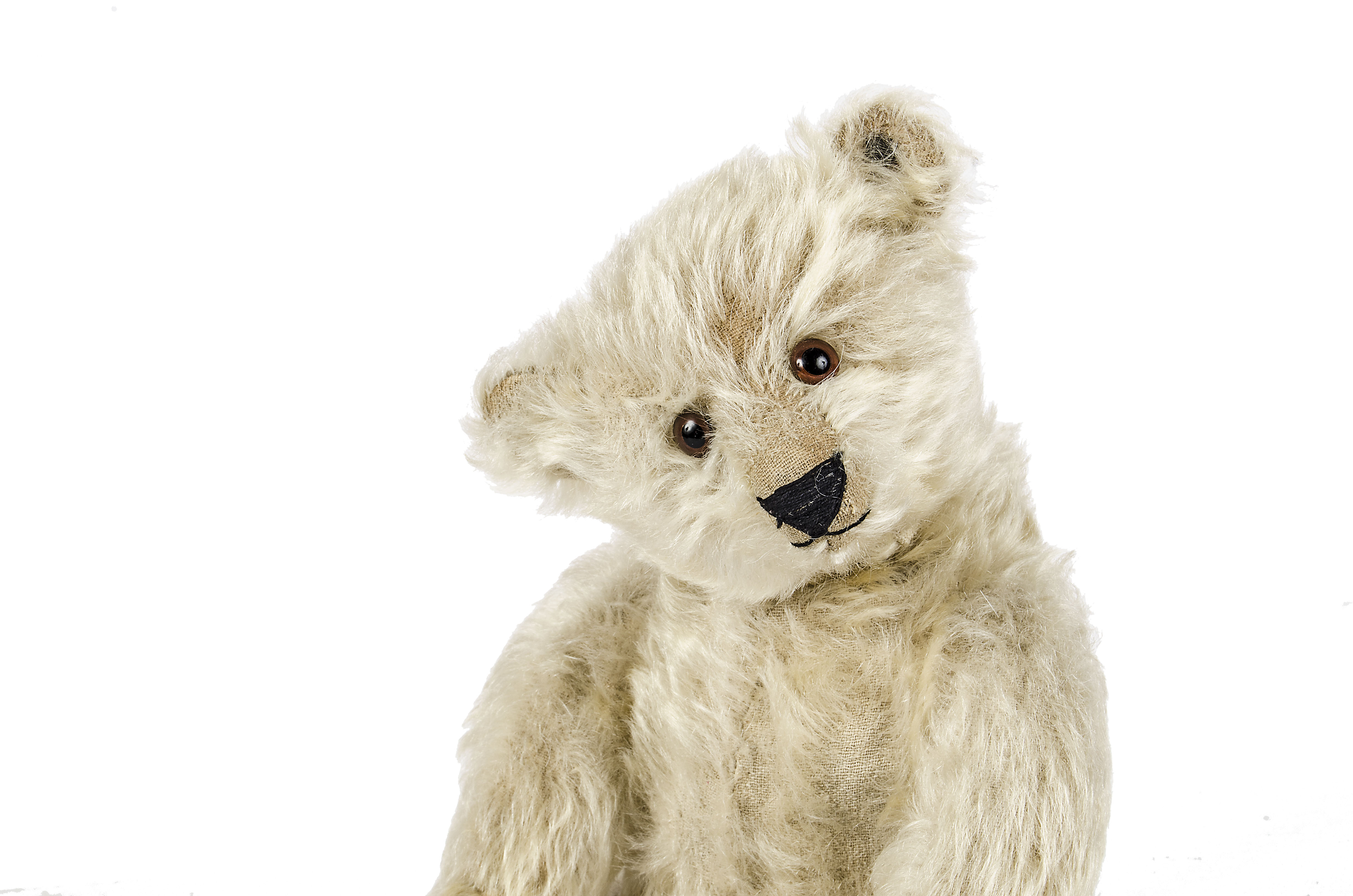 A rare Steiff Teddy Clown, circa 1926, with pale yellow mohair, brown and black glass eyes, - Image 2 of 2