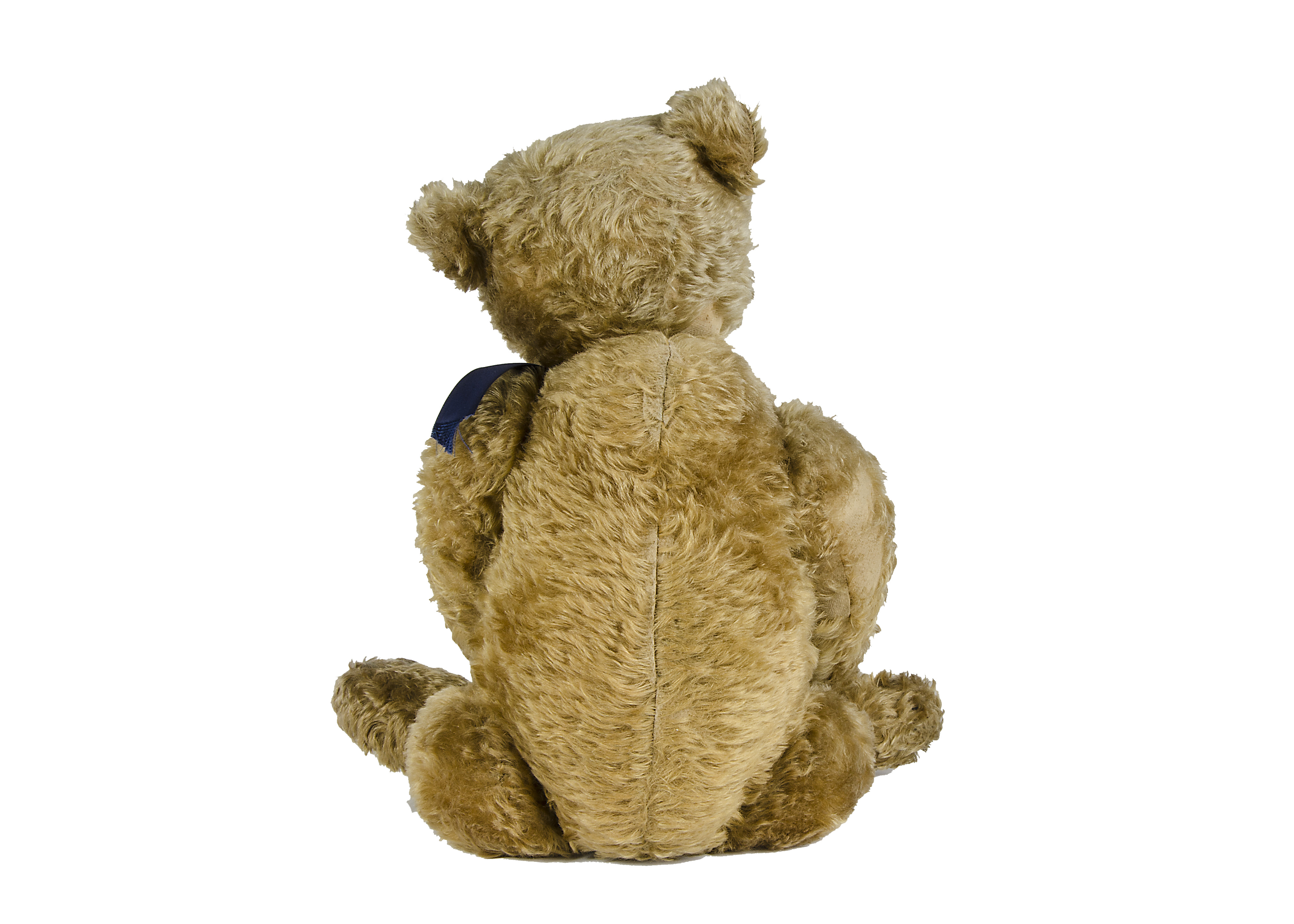 A large early Steiff Teddy Bear, circa 1910, with dark blonde mohair, black boot button eyes, - Image 4 of 5