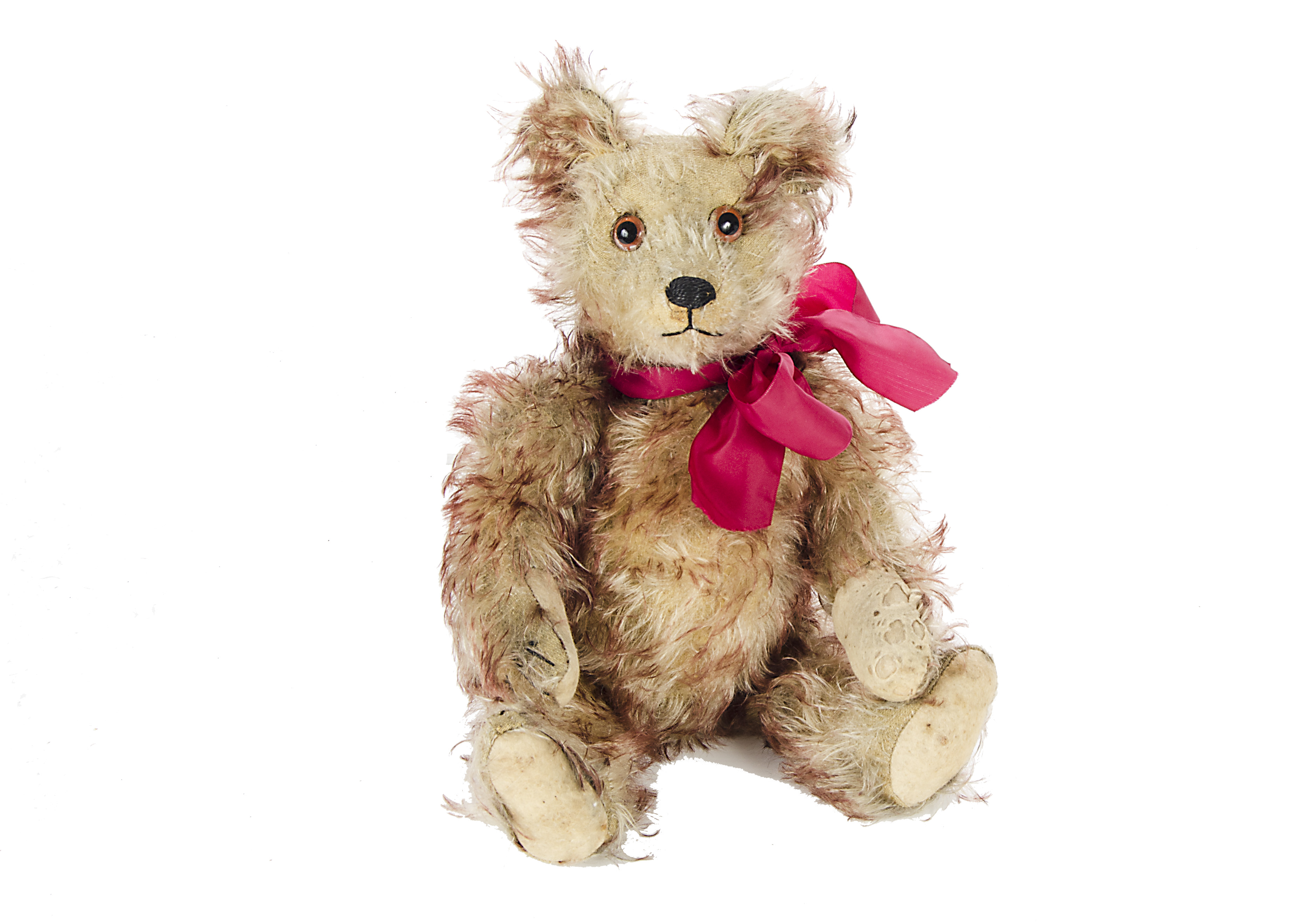 A Jopi brown - tipped mohair Teddy Bear, 1930s, with long golden brown tipped mohair, clear and