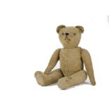 A FADAP French Teddy Bear, 1930s, with dark blonde mohair, clear and black glass, pronounced muzzle,