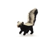 A rare Steiff skunk, 1962-63, with short mohair back, black velvet body and longer mohair tail - 4½