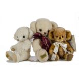 Three Merrythought Limited Edition Cheeky Teddy Bears: a Rusty Cheeky Witney with foot signed by