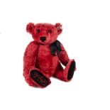 A Steiff Limited Edition raspberry Himbear for Galeries Lafayette, 927 of 1500, in original box with