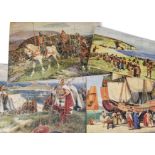 Chad Valley GWR Historical Jigsaws, comprising ‘The Vikings Landing at St Ives’, ‘King Arthur on